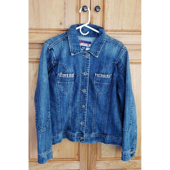 New Wah JEANS Vintage Jean Stylish Jacket Size18/20W Blue Denim Buttons Pockets - Picture 1 of 2